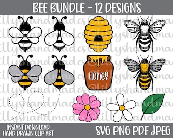Bumble Bee Svg, Bee Png, Bee Clipart, Bee Hive Svg, Honey Pot Svg, Honey Bee Svg, Beehive Svg, Honeybee Svg, Bumblebee Svg, Flying Bee Svg