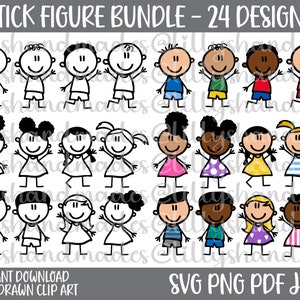 Stick Figure Svg, Stick People Svg, Stick Family Svg, Clipart Stick Figure, Stick Kids Svg, Stick Figures Svg, Sztuka Stick Figure