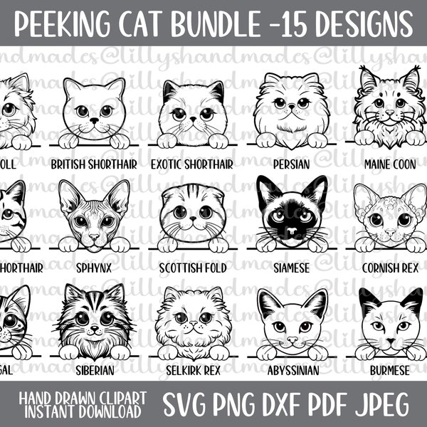 Peeking Cat Svg Bundle, Cat Face Svg, Cute Cat Clipart Cat Svg File, Cat Head Clipart Cute Cat Svg, Cute Cat Png Cat Shirt Svg, Cat Head Svg