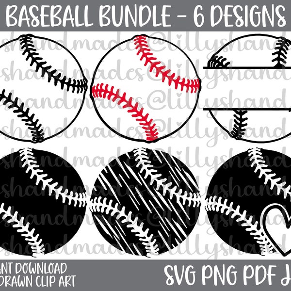 Baseball Svg Files, Baseball Clipart, Baseball Png, Baseall Heart Svg, Love Baseball Svg, Baseball Mom Svg, Baseball Monogram Svg