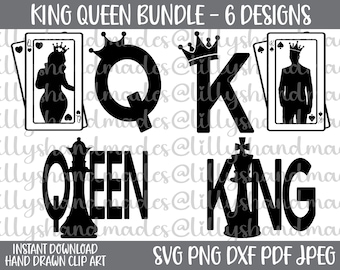 King And Queen Svg, King Queen Svg, His And Hers Svg, Queen Of Hearts Svg, Queen Svg, King Svg, His Queen Her King Svg, Husband And Wife Svg