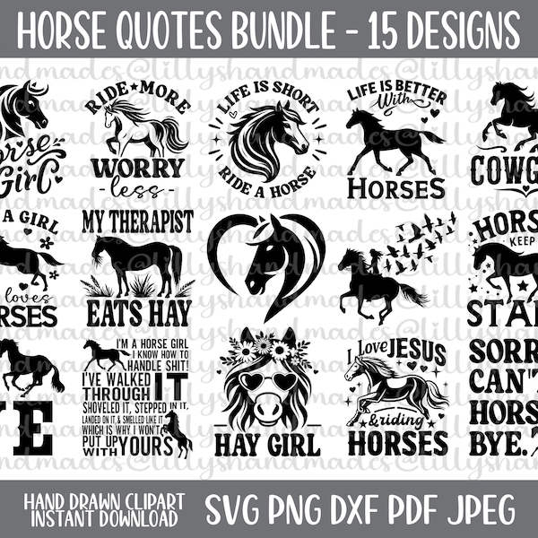 Horse Svg Files, Horses Svg, Equestrian Svg, Horse Face Svg, Horse Sayings Svg, Horse Silhouette Svg, Horse Girl Svg, Horse Quotes Svg