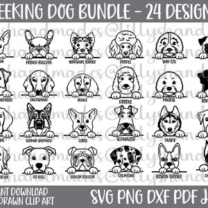 Peeking Dog Svg Bundle, Peeking Dog Png, Dog Face Svg, Dog Head Svg, Dog Mom Svg, Dog Clipart, Dog Vector, Cute Dog Svg Cute Files