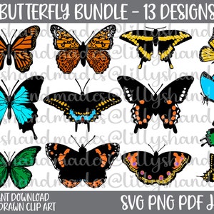 Layered Butterfly Svg Bundle, Butterfly Png, Butterfly Clipart, Butterfly Vector, Butterfly Silhouette Svg, Butterflies Svg, Butterflies Png