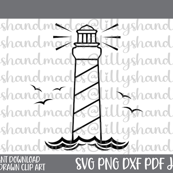 Lighthouse Svg, Lighthouse Png, Lighthouse Clipart, Lighthouse Vector, Light House Svg, Nautical Svg, Lighthouse Print, Lighthouse Drawing
