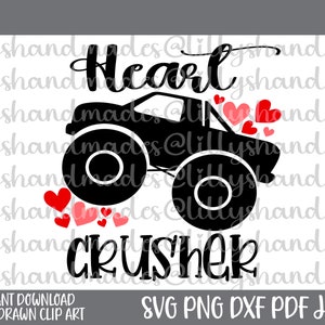 Valentine Monster Truck Svg, Heart Crusher Svg, Valentine Monster Truck Png, Heart Crusher Png, Junge Valentine Svg, Jungen Valentine Svg