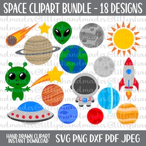 Clipart Spazio Esterno Astronauta Svg, Pianeti Png Alieno Svg Razzo Svg Astronave Svg Terra Svg, Spazio Esterno Svg Stella Cadente Svg, UFO Svg