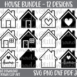 House Svg, House Clipart, House Png, House Vector, House Clip Art, House Silhouette, Home Svg, Home Png, Home Vector, Home Clipart