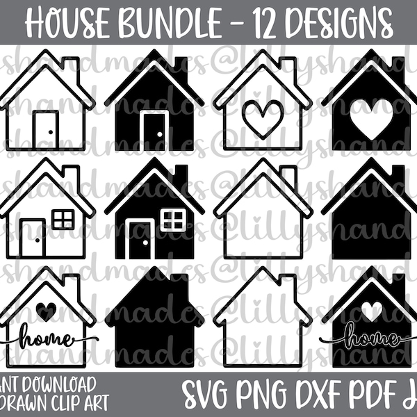 House Svg, House Clipart, House Png, House Vector, House Clip Art, House Silhouette, Home Svg, Home Png, Home Vector, Home Clipart