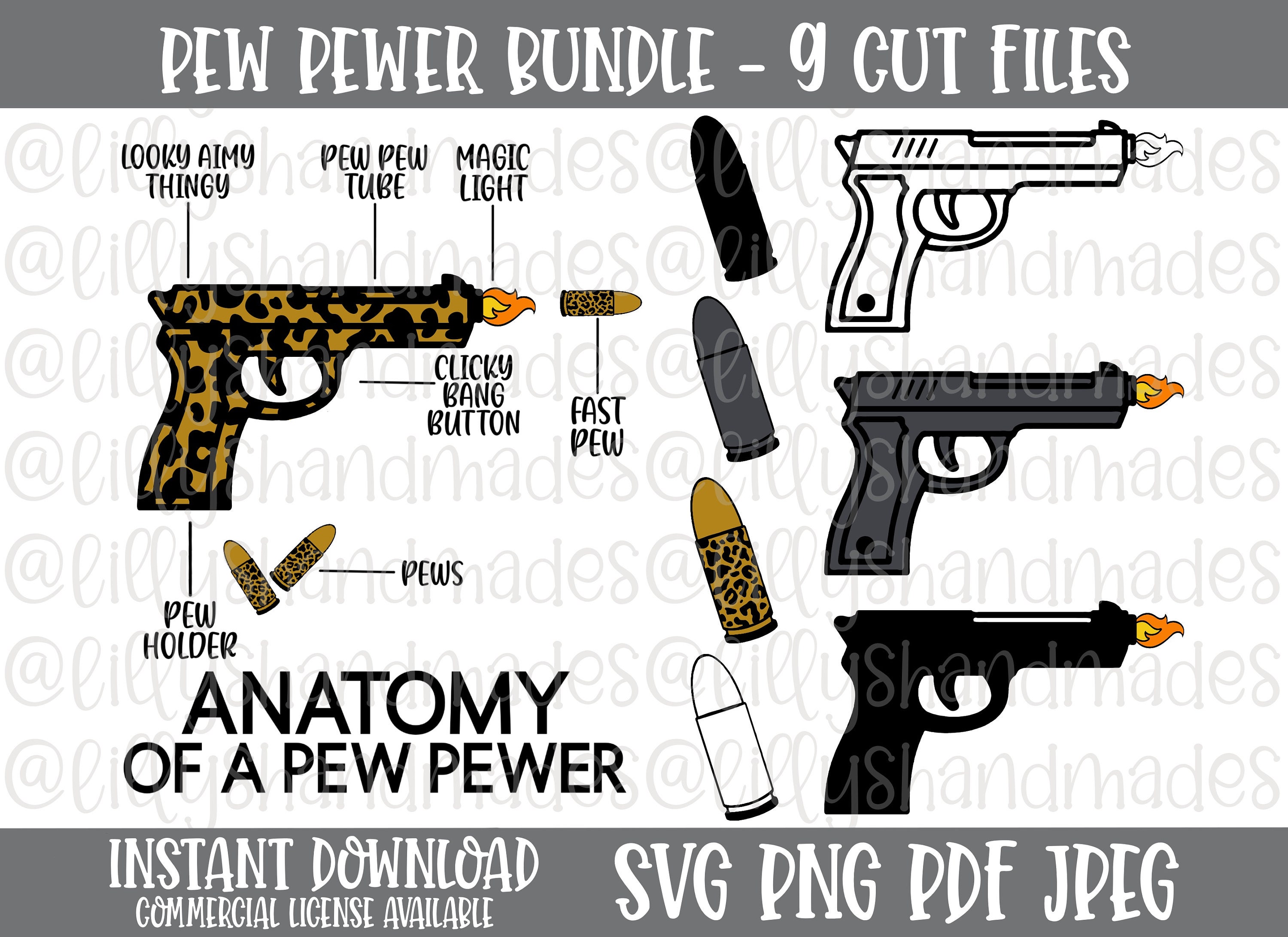 Download Gun Svg Files For Cricut Handgun Svg Leopard Print Svg Etsy