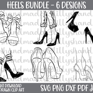 high heel svg, wedding shoe svg, wedding svg, bow svg, rose svg, elegant  shoe svg, iron on, shoes clip art, woman shoes svg, shoe dxf, png By  kArtCreation