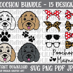 Poochon Svg, Poochon Png, Poochon Clipart, Poochon Vector, Poochon Mom Svg, Poochon Dad Svg, Poochon Mug Svg, Poochon Decal Svg