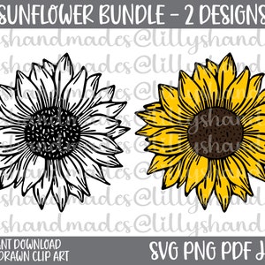 Sunflower Svg Files, Sunflower Sublimation, Sunflower Clipart, Sunflower Png, Sunflower Vector, Sunflower Drawing, Sunflower Tumbler Png