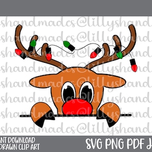 Reindeer svg, Rentier Gesicht svg, Rentier Monogramm svg, Rentierkopf svg, Rentier Png, niedliche Rentier svg, Weihnachtssvg, Weihnachtspng