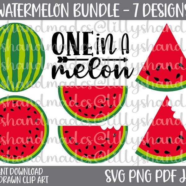 Watermelon Svg, One In A Melon Svg, Watermelon Png, Watermelon Clipart, Watermelon Vector, Watermelon Clip Art, Watermelon Slice Svg
