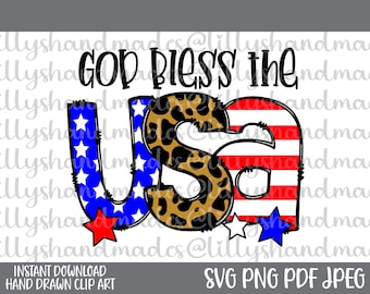 God Bless The USA Svg God Bless America Svg, God Bless The USA Png God Bless America Png, Independence Day Svg July 4th Svg, 4th Of July Svg
