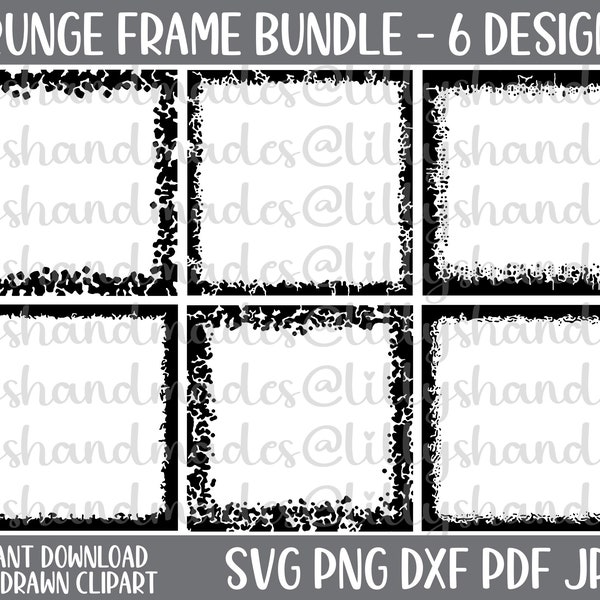 Grunge Frame Svg, Distressed Frame Svg, Frame Border Svg, Grunge Frame Png, Distressed Frame Png, Square Frame Svg, Distressed Border Svg