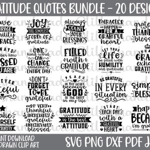 Dankbarkeits-Svg-Bundle, Inspirierende Zitate Art-Svg, Motivations-Zitate Art-Svg Christian-Svg, Einfach gesegnetes Art-Svg Christian Zitate Art Dankbarkeit-Svg