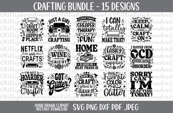 Crafter SVG Bundle, Cricut, Craft Room, Funny Cricut PNG