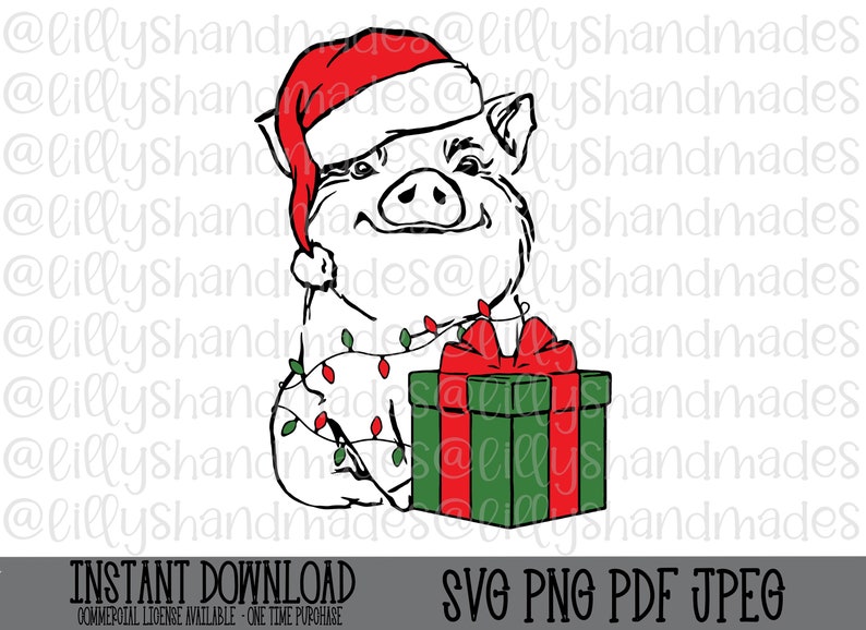 Download Christmas Pig Svg Merry Christmas Svg Files Christmas Png ...