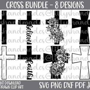 Kreuz-Svg, Glaube-Kreuz-Svg, florales Kreuz-Svg, christliche SVG-Dateien für Cricut, Glaube-Svg, Jesus-Svg, Jesus-Kreuz-Svg, christliches Oster-Svg