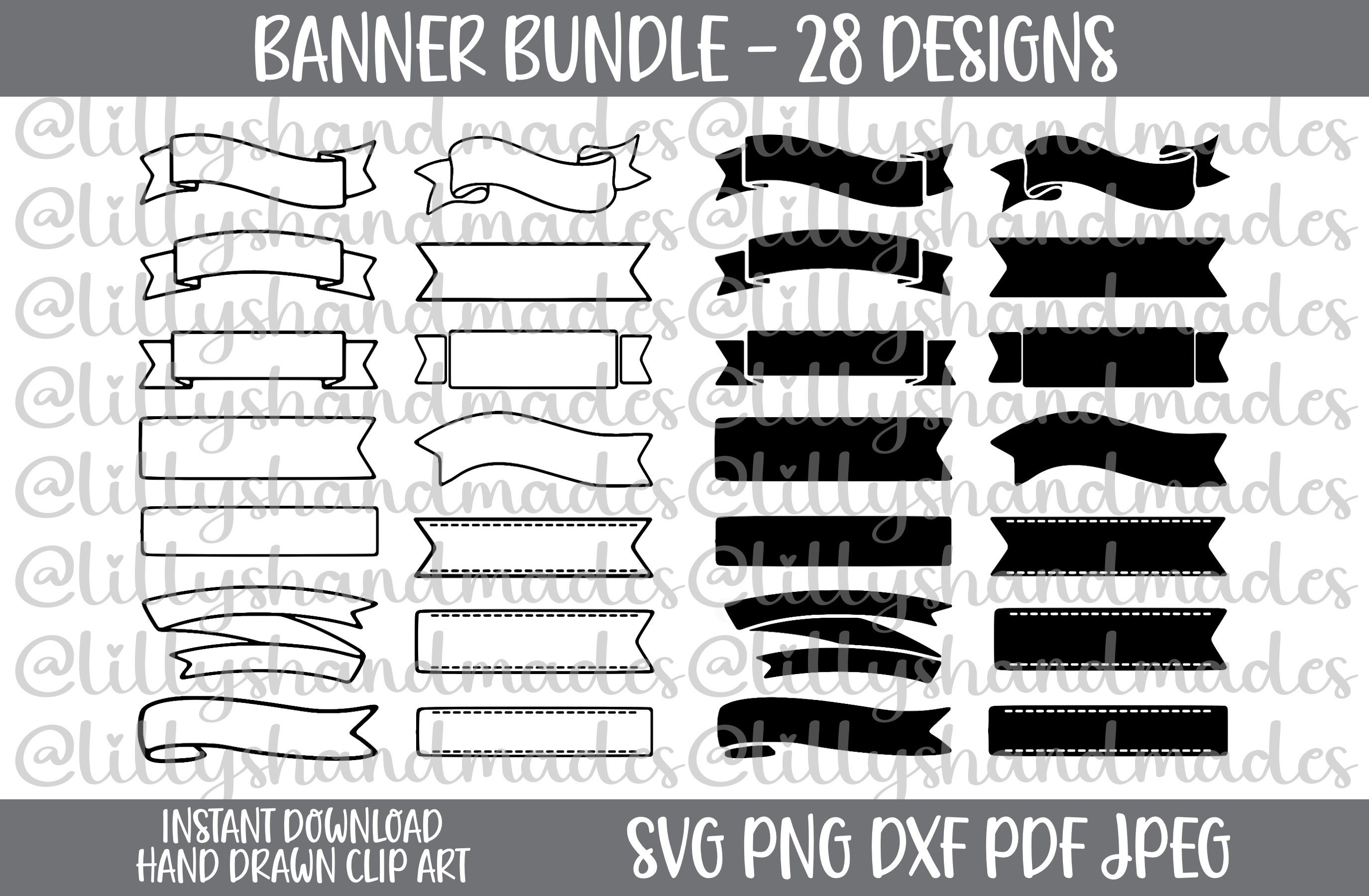 banner vector black and white