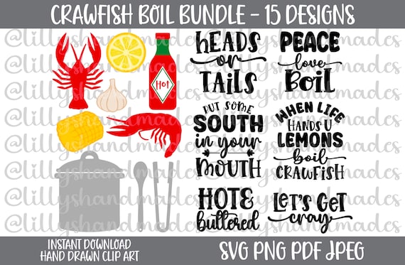 Crawfish Svg, Crawfish Boil Svg, Crawfish Png, Crawfish Boil Png, Crawfish Pot Svg, Crawfish Shirt Svg, Crawfish Boil Clipart, Seafood Png