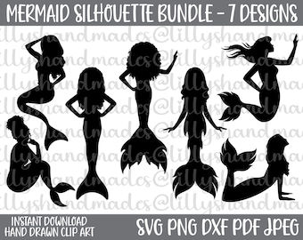 Mermaids Svg Bundle, Mermaids Clipart, Mermaid Vector, Mermaid Svg Files, Mermaid Stencil, Mermaid Svg, Mermaid Clipart, Mermaid Silhouette