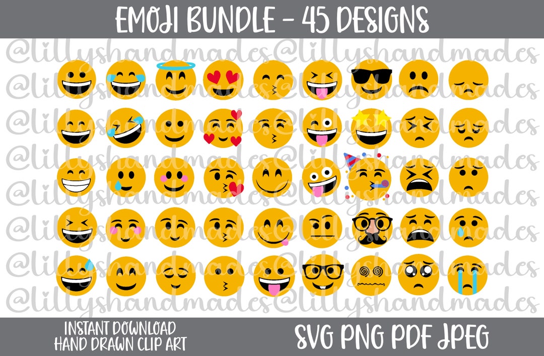 Smiley Face Svg Emoji Clipart Emoji Svg Happy Face Svg - Etsy Norway