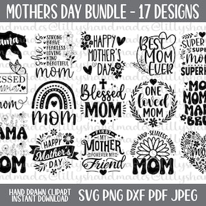Paquete SVG del Día de la Madre, Mejores diseños SVG para mamá, Mamá Osa SVG, Mamá SVG, La mejor mamá del mundo SVG, Mamá bendecida SVG, Mamá bendecida SVG, Mamá PNG