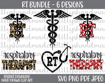Atmungstherapeut-Svg-Bundle, Scrub-Lebensart-Svg, RT-Svg, RT-Png, Stethoskop-Svg, Caduceus-Svg, Krankenschwester-Herz-Svg
