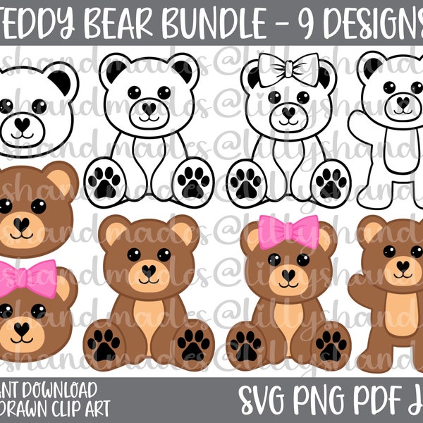 Teddy Bear Svg, Teddy Bear Png, Teddy Bear Clipart, Baby Bear Svg, Baby Bear Png, Teddy Bear Vector, Teddy Bear Clip Art, Cute Bear Svg