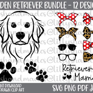 Golden Retriever Svg Golden Retriever Png Golden Retriever Clipart Golden Retriever Mom Svg Golden Retriever Shirt Svg Golden Retriever Mug