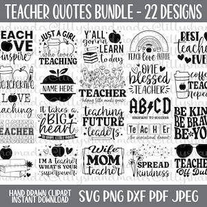 Lehrer-Svg-Bundle, Apple-Lehrer-Svg, Lehrer-Bundle-Svg, Teach-Liebe-Inspirieren-Svg, Lehrer-Leben-Svg, ein gesegneter Lehrer-Svg, Lehrer-Zitate