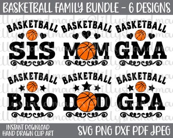 Basketball Mom Svg, Basketball Dad Svg, Basketball Sister Svg, Basketball Brother Svg, Basketball Grandma Svg, Basketball Grandpa Svg