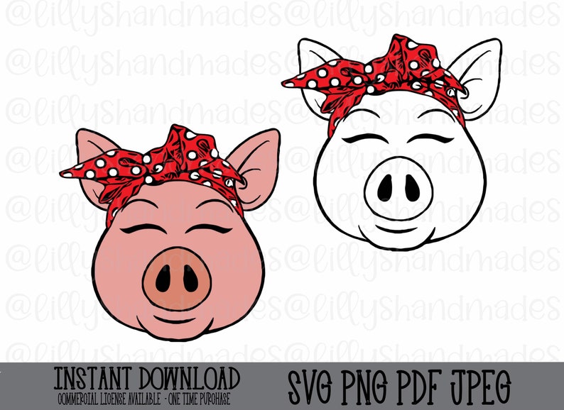 Download Animal Bandana Svg Pig Face Svg Farm Life Svg Farm Svg Pig Etsy PSD Mockup Templates