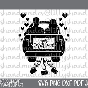 Just Married Svg, Wedding Couple Svg, Wedding Svg Files, Bride and Groom Svg, Bride Svg, Mr and Mrs Svg, Marriage Svg, Wedding Party Svg