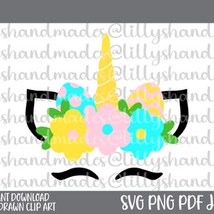 Easter Unicorn Svg, Unicorn Easter Svg, First Easter Svg, Easter Girl Svg, Unicorn Face Svg, Unicorn Head Svg, Easter Unicorn Png