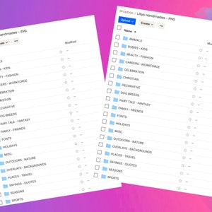 Puede incluir: Captura de pantalla de una pantalla de ordenador que muestra un sistema de gesti&oacute;n de archivos con una lista de carpetas. Las carpetas est&aacute;n organizadas por categor&iacute;a, como animales, beb&eacute;s, belleza, etc. Las carpetas est&aacute;n etiquetadas con un icono de estrella para indicar que se han modificado.