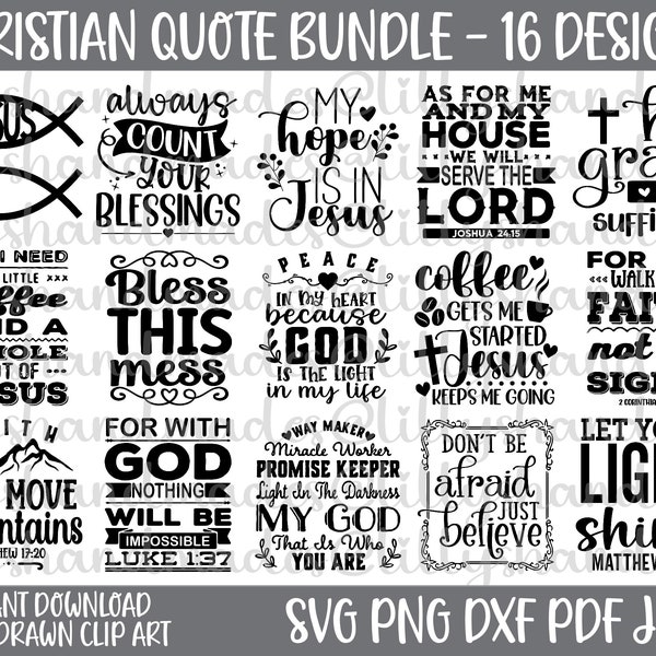 Christian Quotes Svg, Christian Svg Bundle, Bible Verse Svg, Christian Shirt Svg, Bible Quote Svg, Christian Quote Svg, Jesus Fish Svg