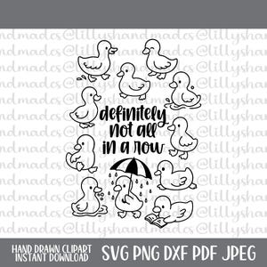 Imágenes prediseñadas de patos divertidos en fila, pato divertido PNG, pato lindo Svg, patos Svg, imágenes prediseñadas de pato, pato lindo Png, patos divertidos Svg, amante de los patos Svg