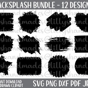 スプラッター SVG、ブラシ ストローク SVG ペイント ブラシ SVG、スプラッター背景キーチェーン SVG、オーバーレイ背景バックスプラッシュ、グランジ SVG、ディストレスト SVG