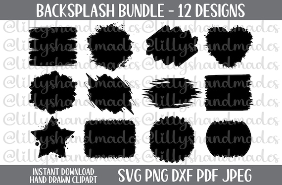 Brush Strokes Svg, Paint Brush Svg, Keychain Svg, Overlay, Splatter Background Svg, Backsplash, Distressed Svg, Splatter Svg, Grunge Png