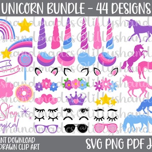 Arquivos Svg de unicórnio para Cricut, clipart de unicórnio, unicórnio png, rosto de unicórnio Svg, vetor de unicórnio, chifre de unicórnio Svg, arco-íris de unicórnio Svg
