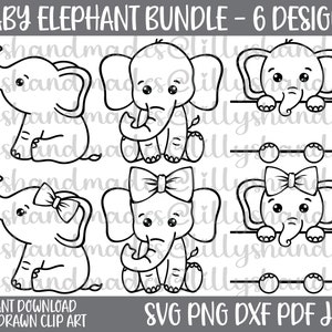 Bebé elefante svg paquete, bebé elefante png, bebé elefante clipart, lindo elefante svg, elefante png, elefante clipart, elefante bebé svg
