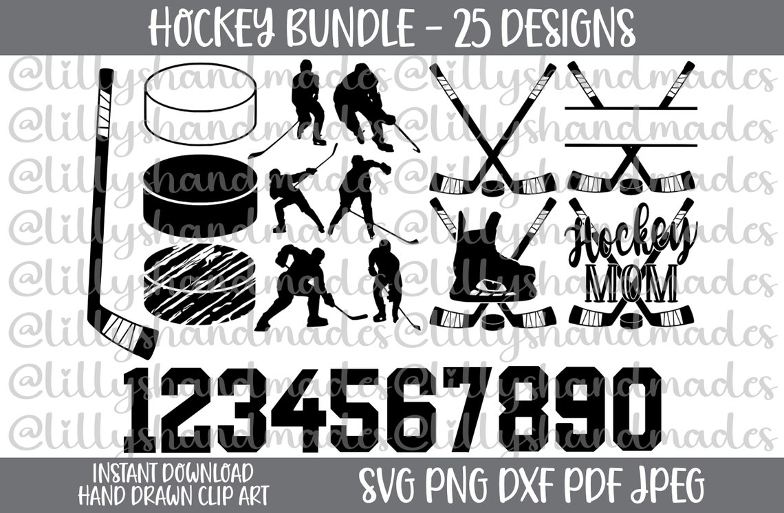 Hockey Svg Bundle Hockey Png Hockey Clipart Hockey Vector - Etsy