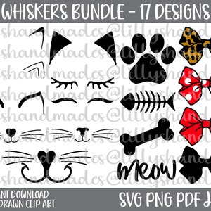 Cat Face Svg, Cat Ears Svg, Cat Face Clipart, Cat Svg, Cat Whiskers Svg, Cat Mom Svg, Black Cat Svg, Cat Svg Files, Kitten Svg, Cat Clipart