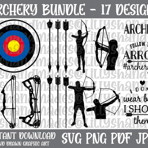 Archery Svg, Archery Png, Bow and Arrow Svg, Target Svg, Archery Vector, Archery Clipart, Archer Svg, Archer Png, Archer Vector