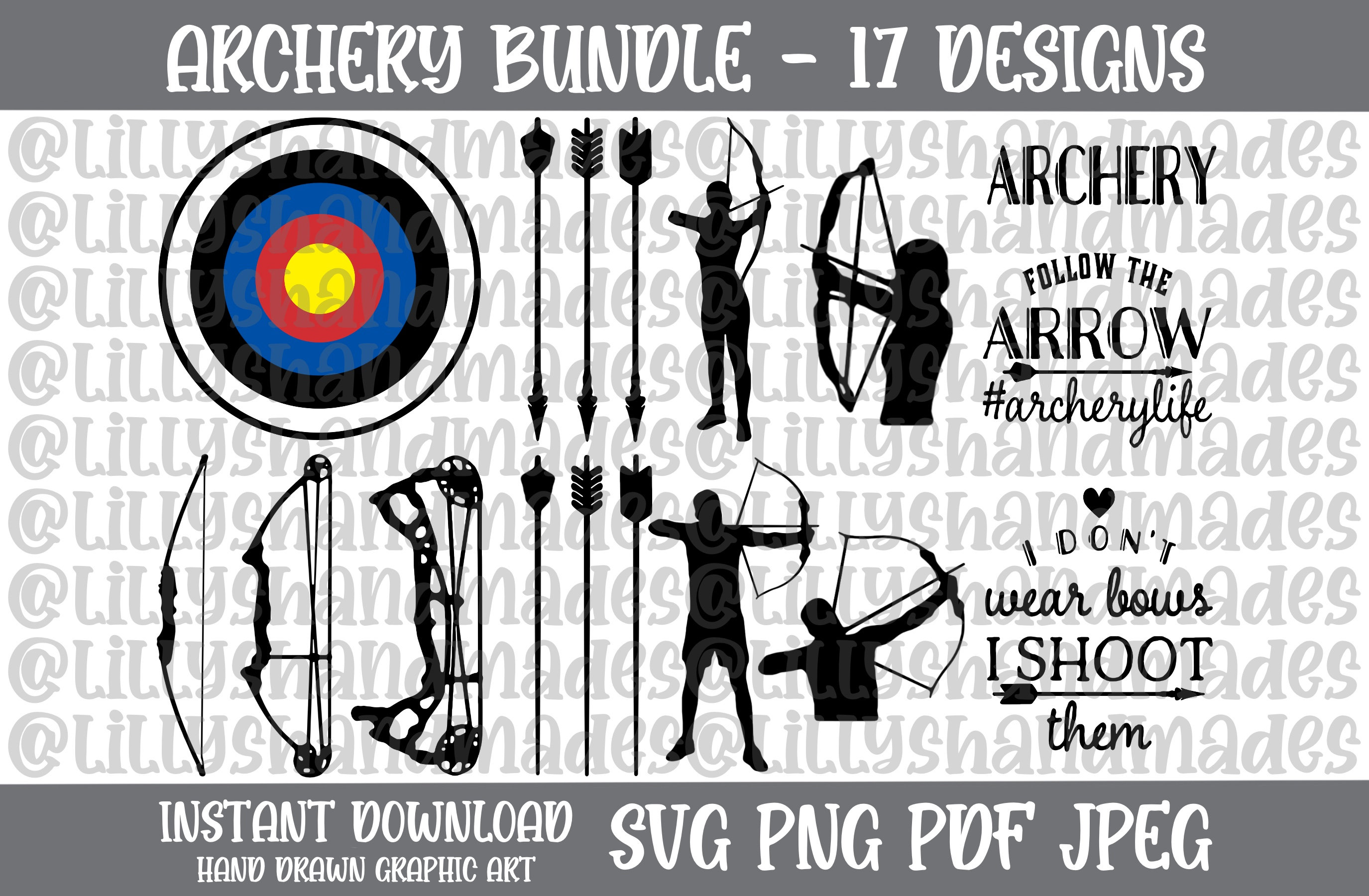 Archery Svg Archery Png Bow and Arrow Svg Target Svg Etsy Canada