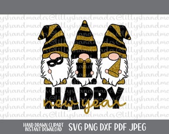 New Year Gnomes Png, New Year Gnome Svg, Happy New Year Png, Happy New Years Svg, Happy New Year Svg, Happy New Years Png